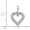 14k White Gold 1/4ct. Diamond 2-row Heart Pendant