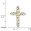 14k AA 1ct. Diamond Cross Chain Slide