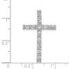 14k White Gold 3/4ct. Diamond Latin Cross Chain Slide