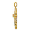14k 1/6ct. Diamond Filigree Cross Pendant