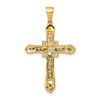 14k 1/3ct. Diamond Filigree Cross Pendant