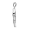 14k White Gold 1/5ct. Black and White Diamond Cross Pendant