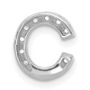 14K  White Gold Diamond Letter C Initial Charm