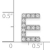 14K  White Gold Diamond Letter E Initial Charm