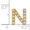 14K  Diamond Letter N Initial Charm