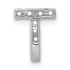 14K  White Gold Diamond Letter T Initial Charm