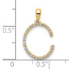 14K Diamond Letter C Initial Pendant