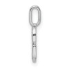 14K White Gold Diamond Letter G Initial Pendant
