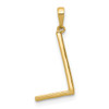 14K Diamond Letter L Initial Pendant