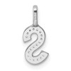 14K White Gold Diamond Letter S Initial Pendant