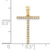 14K Diamond Letter T Initial Pendant
