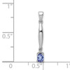14k White Gold Diamond and .20 Tanzanite Pendant