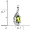 14k White Gold Peridot and Diamond Pendant