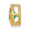 14k Cushion Emerald Chain Slide