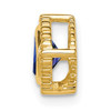 14k Cushion Sapphire Chain Slide