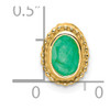 14k Oval Emerald Chain Slide