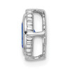 14k White Gold Oval Sapphire Chain Slide