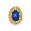 14k Oval Sapphire Chain Slide