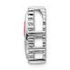 14k White Gold Marquise Ruby Chain Slide
