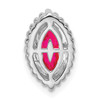 14k White Gold Marquise Ruby Chain Slide