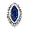 14k White Gold Marquise Sapphire Chain Slide
