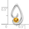 14k White Gold Citrine Chain Slide