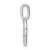 14K White Gold Diamond Letter Q Initial Pendant
