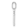 14K White Gold Diamond Lower Case Letter F Initial Pendant