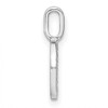 14K White Gold Diamond Lower Case Letter O Initial Pendant