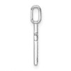 14K White Gold Diamond Lower Case Letter T Initial Pendant