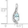 14k White Gold Aquamarine and Diamond Pendant