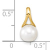 14K 7-8mm White Freshwater Cultured Pearl Polished Pendant