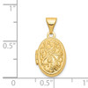 14ky Beaded Scroll Design Oval Locket