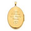 14k Celtic Heart 38mm Oval Locket