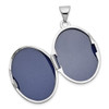 14k White Gold 21x16mm Oval Tree Locket