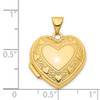 14K 19mm Heart Border Heart Locket Pendant