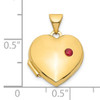 14k Ruby 15mm Heart Locket