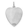 14K White Gold Large Heart Disc with Name Charm