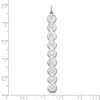 10K White Gold 9 Letter Bubble Pendant