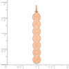 10K Rose Gold 7 Letter Bubble Pendant