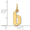 14KY Lower case Letter B Initial Pendant