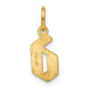 14KY Lower case Letter D Initial Pendant