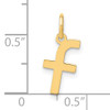 14ky Lowercase Letter F Initial Pendant