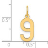 14ky Lowercase Letter G Initial Pendant