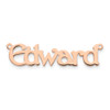 Sterling Silver/Rose-plated Polished Bouquet Font Name Plate