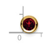 14k 5mm Garnet bezel pendant