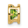 14k 5mm Peridot bezel pendant