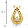 14k 3.4mm AAA Diamond Teardrop Shape Chain Slide