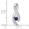 14k White Gold 3mm Amethyst pendant