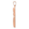 14K Rose Gold Textured And Polished Passion Cross Pendant